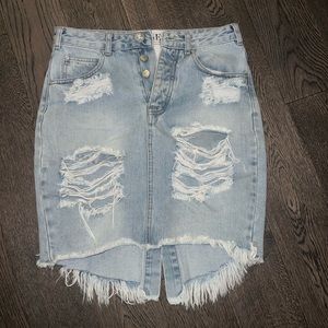 One teaspoon denim skirt